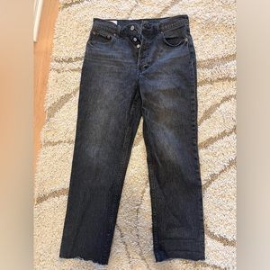 Gap black cheeky straight high rise jeans 29R